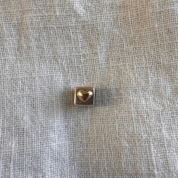 Pandora Charm - Two Tone I love you cube - Picture 1 of 6